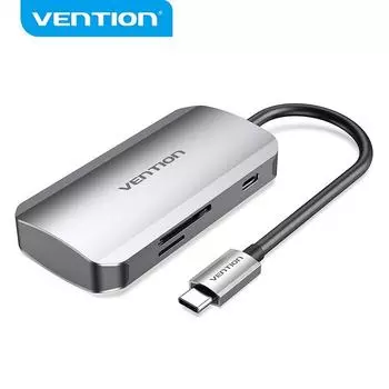 Vention USB C Hub USB C to HDMI 4K VGA PD RJ45 3,5 мм USB 3.0 док-станция для MacBook Pro Аксессуары Разветвитель USB-C Type C 3.1 USB HUB
