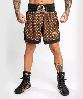 Venum Monogram Boxing Short - черный/коричневый