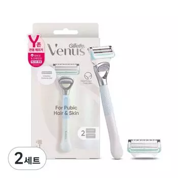 Venus Y zone hair removal self-care women s razor + 2 razor blades, 2 sets