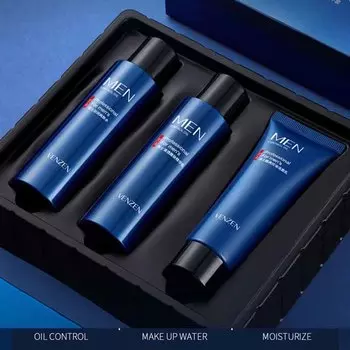 VENZEN Мужской костюм-тройка для ухода за кожей Освежающее очищающее средство для кожи Увлажняющий уход за лицом Набор для ухода за кожей A Set