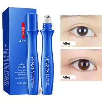 VENZEN Роликовая эссенция для глаз с гиалуроновой кислотой против отечности и темных кругов, укрепляющая кожу сыворотка для глаз Уход за глазами