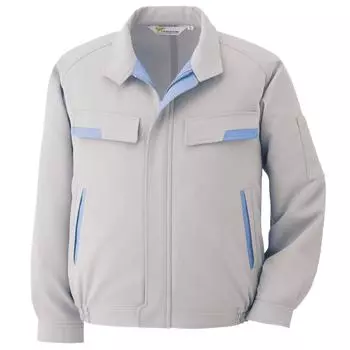 Verdexel ESD IEC Compatible Work Long Sweat Wrinkle VE71 Silver Gray LL [Midori Anzen] Clothes, Sleeve, Blouson, Unisex, Antistatic, Stretch,