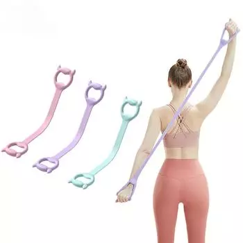 Веревка для йоги, 8 слов, расширитель груди, эластичные ленты, оборудование для тренажерного зала, фитнеса, эластичная трубка для тренировки мышц, натяжная веревка
