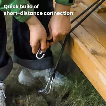 Веревка для кемпинга на открытом воздухе с натяжным крючком, высокопрочный шнур для быстрой установки, эластичный шнур для пешего туризма, аксессуары для веревки для палатки S