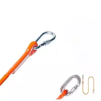 Веревка для палатки ILLIDAN 12 мм x 1 шт., маленький крючок, оранжевая растяжка, паракордовая веревка, палаточный трос, растяжка, брезентовый трос, ветрозащитный для кемпинга на открытом воздухе, 1,6 м