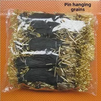 «Веревка для подвешивания с медной и железной металлической пряжкой — включает штифт, пряжку для нити и подвесное зерно» Black Rope Gold Buckle *1000 pcs