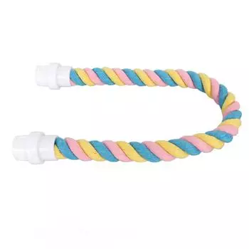 Веревка для птиц, насест, красочная гибкая хлопковая игрушка для попугаев, на которой можно лазить и стоять S(for 2-4kg)