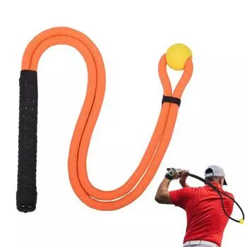 Веревка для тренировки свинга в гольфе, корректор осанки для разминки, тренировочное пособие для свинга в гольфе, веревка для тренировки свинга в гольфе для начинающих жёлтый