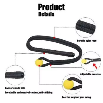 Веревка для тренировки свинга в гольфе, корректор осанки для разминки, тренировочное пособие для свинга в гольфе, веревка для тренировки свинга в гольфе для начинающих оранжевый
