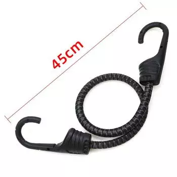 Веревка для велосипедного крючка, эластичная багажная веревка, ремень для крепления мотоцикла, эластичный усиленный ремень для крепления 45cm чёрный