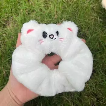 Веревка для волос с рисунком животных из мультфильмов, эластичное кольцо для волос, толстое, противоскользящее, конфетное жёлтый