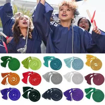 Веревка для выпускного с кисточкой, шнур из прочного материала, одинарная веревка, завязанный шнур для чести, аксессуары для выпускных на память оранжевый