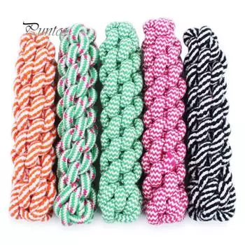 Веревка оплетка бар щенок жевать узел прорезывания зубов чистка зубов игрушка игра