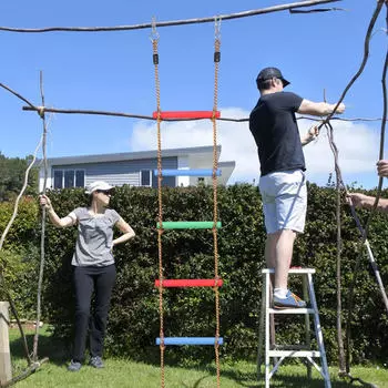 Веревочная лестница подвесная 6 ступенек баланс для детей мальчиков девочек