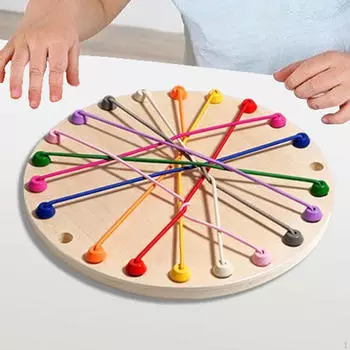 Веревочные игрушки Детский узел Раннее образование Головоломка Игровая доска для детей Round