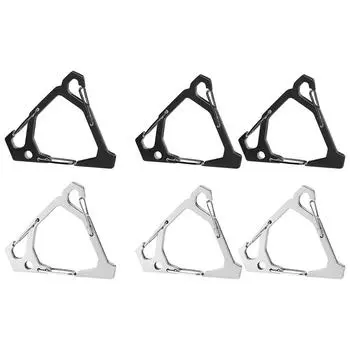 Веревочный крючок-вешалка из нержавеющей стали. Крючки-подставки для фонарей, портативные для пеших прогулок на открытом воздухе. 1PCS чёрный