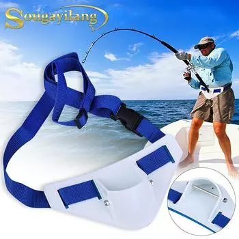 Верх для рыбалки на животе Поддержка удочки 115 г/4,0 унции Рыболовный пояс Лодка Рыболовный пояс на животе Рыболовные снасти белый/синий