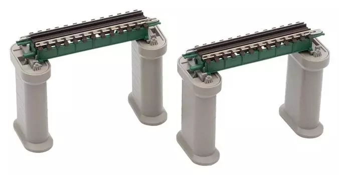 Верхний балочный мост TOMIX N-габарита S70 (F) темно-зеленый комплект из 2 предметов (Опоры для ПК, в комплекте 4 шт.) 3274 Принадлежности для моделей железных дорог