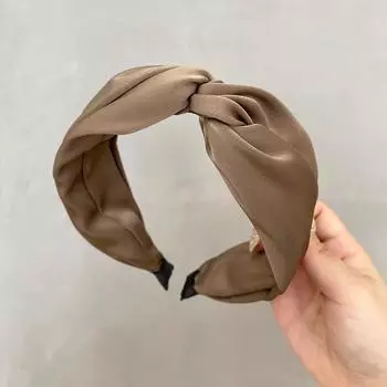 Верхний центр витой атласной ткани повязки на голову для женщин и девочек, покупки обруча для волос, аксессуары, широкий головной убор