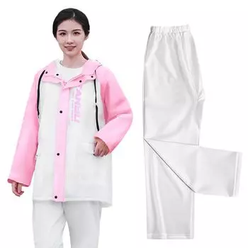 Верхний и нижний дождевик Большой супер-водный дождевой сезон унисекс [Matreeglam] Мужская дождевая одежда, комплект, костюм, женский, стильный, плащ, размер, унисекс, дождевик,