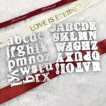 Верхний и нижний регистр, английские буквы, дизайн, стиль, металлические штампы, сделай сам, скрапбукинг, тиснение, трафарет, бумага, шаблон для альбома серебряный