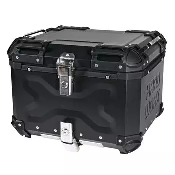 Верхний кофр Pannier Case Aluminum Top Case Aluminum Bike Rear Box Waterproof Hard Works Rigid Large Capacity Black HXNE36 Black 36L [HARD WORX]