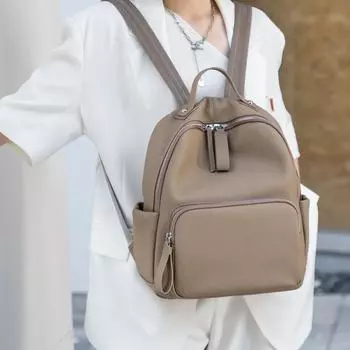 Верхний слой кожаный рюкзак женский рюкзак Isn Bookish школьный рюкзак дорожный рюкзак компьютерная сумка женская 33*30*11CM