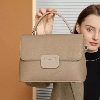 Верхний слой кожи женская сумка через плечо простая модная сумка для девочек классическая сумка через плечо мягкая кожа 23.5*10*18