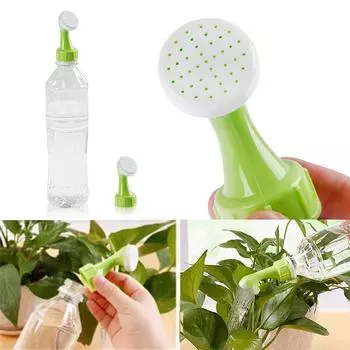 Верхняя часть бутылки для полива садовых растений, спринклер для полива семян, орошения рассады, резервуар для воды, верхняя поилка, оборудование для орошения рассады 1pc зелёный