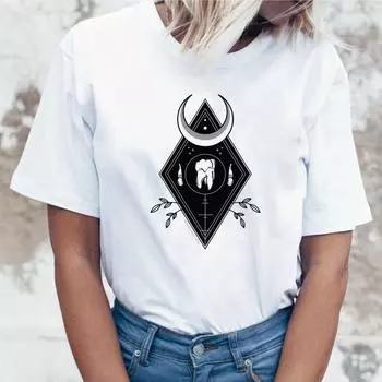 Верхняя часть Узор Типографский женский футболка Цветы Гранж Пародия Футболка Футболка Доброта Крик T Shi M белый