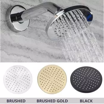 Верхняя душевая лейка с вращением на 360 градусов, верхняя струя, тропический душ, АБС-пластик, черная хромированная отделка, водосберегающая душевая лейка для ванной комнаты