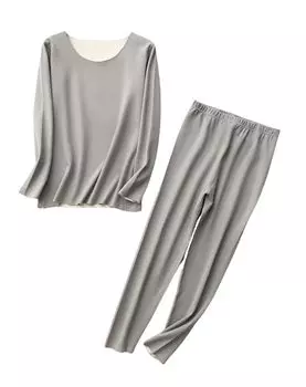 Верхняя и нижняя длинная внутренняя длинная круглая термоодежда для холодной погоды [TRTRO] Женская нижняя одежда, комплект, нижнее белье, рукава, рубашка, брюки, шея, внутренняя часть,