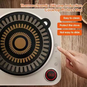 Верхняя крышка плиты Термостойкие коврики для индукционной плиты Коврики для индукционной плиты с меняющим цвет дизайном Толстые крышки для плиты Коврики для готовки M