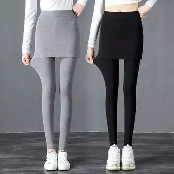 Верхняя одежда большого размера, ложные классические брюки из двух частей, тонкая секция, высокая эластичность, тонкая посылка, бедра S чёрный