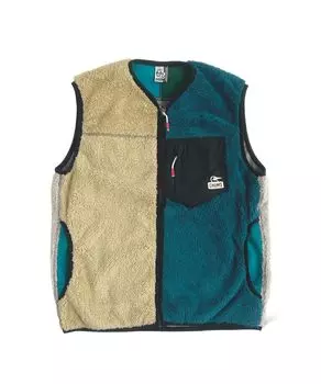Верхняя одежда Bonding Fleece No Collar Vest Teal Crazy L [Chums] Мужская