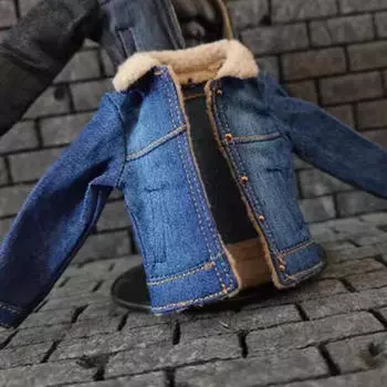 Верхняя одежда для кукол 1/12, миниатюрный наряд с длинными рукавами для кукол ростом 6 дюймов синий