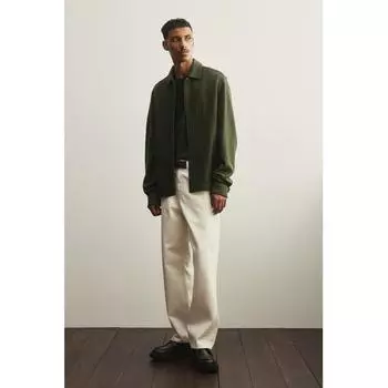 Верхняя одежда из смеси шерсти HM Regular Fit Dark kHaki Green S