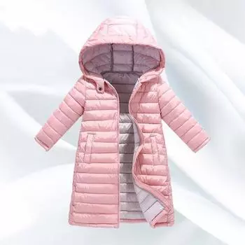 Верхняя одежда осень-зима куртка одежда для мальчиков и девочек хлопковая подкладка с капюшоном детское пальто детская одежда парки мягкий тонкий комбинезон 120cm чёрный