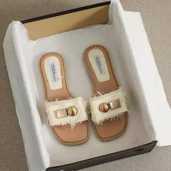 Верхняя одежда тапочки женские летние пляжные сандалии тапочки слово перетаскивание ленивые плоские тапочки женские 34 абрикосовый