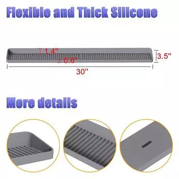 Верхняя полка для плиты, силиконовая полка для хранения, магнитная полка для духовки, органайзер для кухонной стойки для специй, 30 дюймов