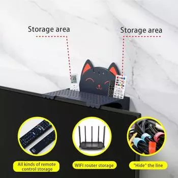 Верхняя полка для телевизора, регулируемая верхняя полка для монитора, пластиковая верхняя полка для экрана, стойка для хранения аудио- и видеотехники синий