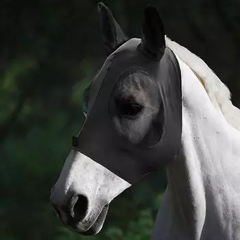 Верховая езда Дышащая сетчатая защита для ушей лошади Конный спорт Снаряжение для лошади Fly чёрный