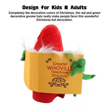 Верхушка для рождественской елки Забавный зеленый монстр, прячущийся за книгой Украшение для верхушки елки для праздничной рождественской вечеринки