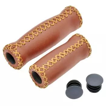 Vero Bicycle Grip Brown Long Short Small [Barrel Grip] 127mm/92mm & VLG-617-3A