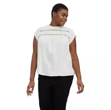 Vero Moda Curve Debbie Pleat Short блузка с рукавами 50