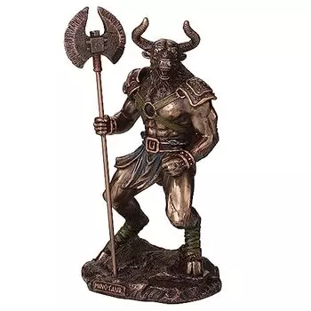 Veronese Design 6 3/4 Inch Minotaur The Greek Labyrinth Beast Resin Sculpture Cold Cast Bronze Finish