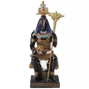 Veronese Design 9 1/4 дюйма Тот египетский бог мудрости скульптура из смолы расписанная вручную черное золото отделка