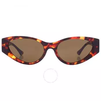 Versace Dark Brown Cat Eye Ladies Sunglasses VE4454 543773 55