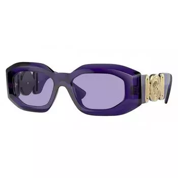 Versace Мужские солнцезащитные очки 54 мм прозрачные фиолетовые