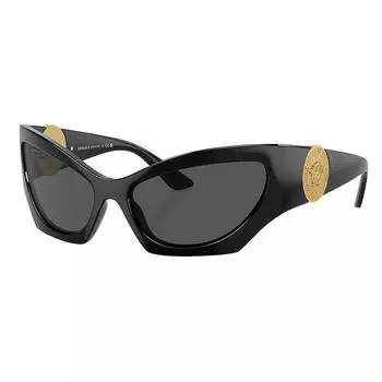 Versace VE 4450 GB1 87 60mm Женские солнцезащитные очки «кошачий глаз» черные
